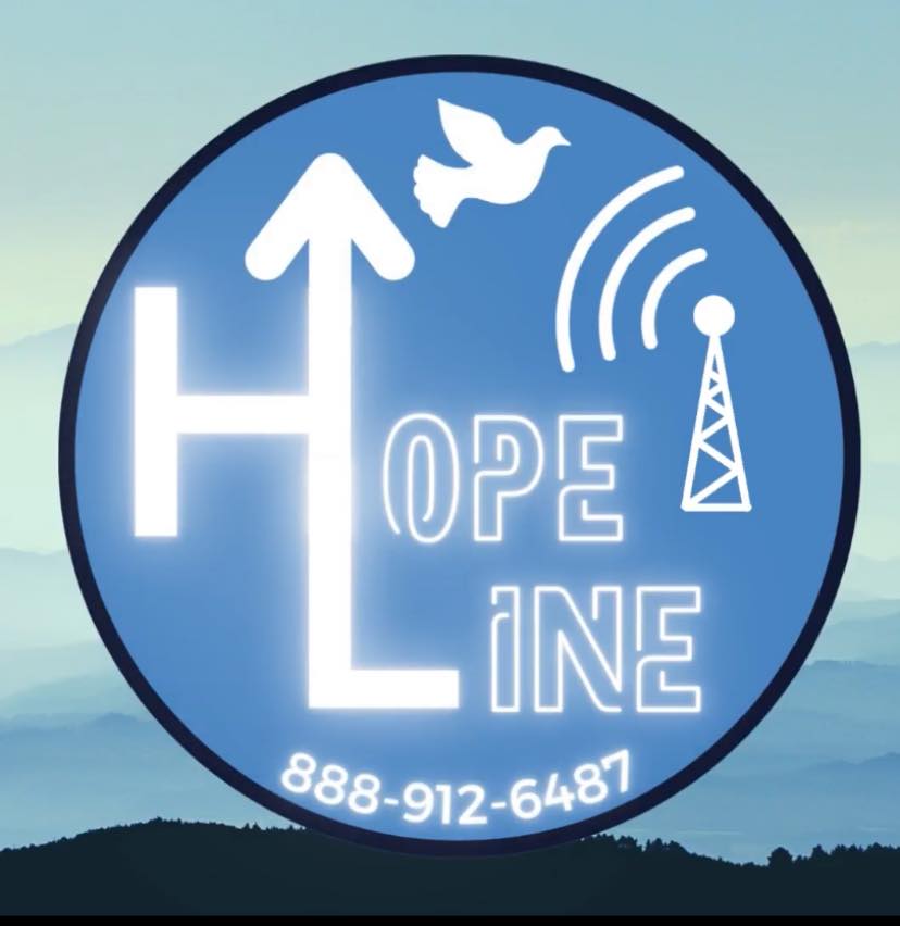 Hope Line Logo and phone number