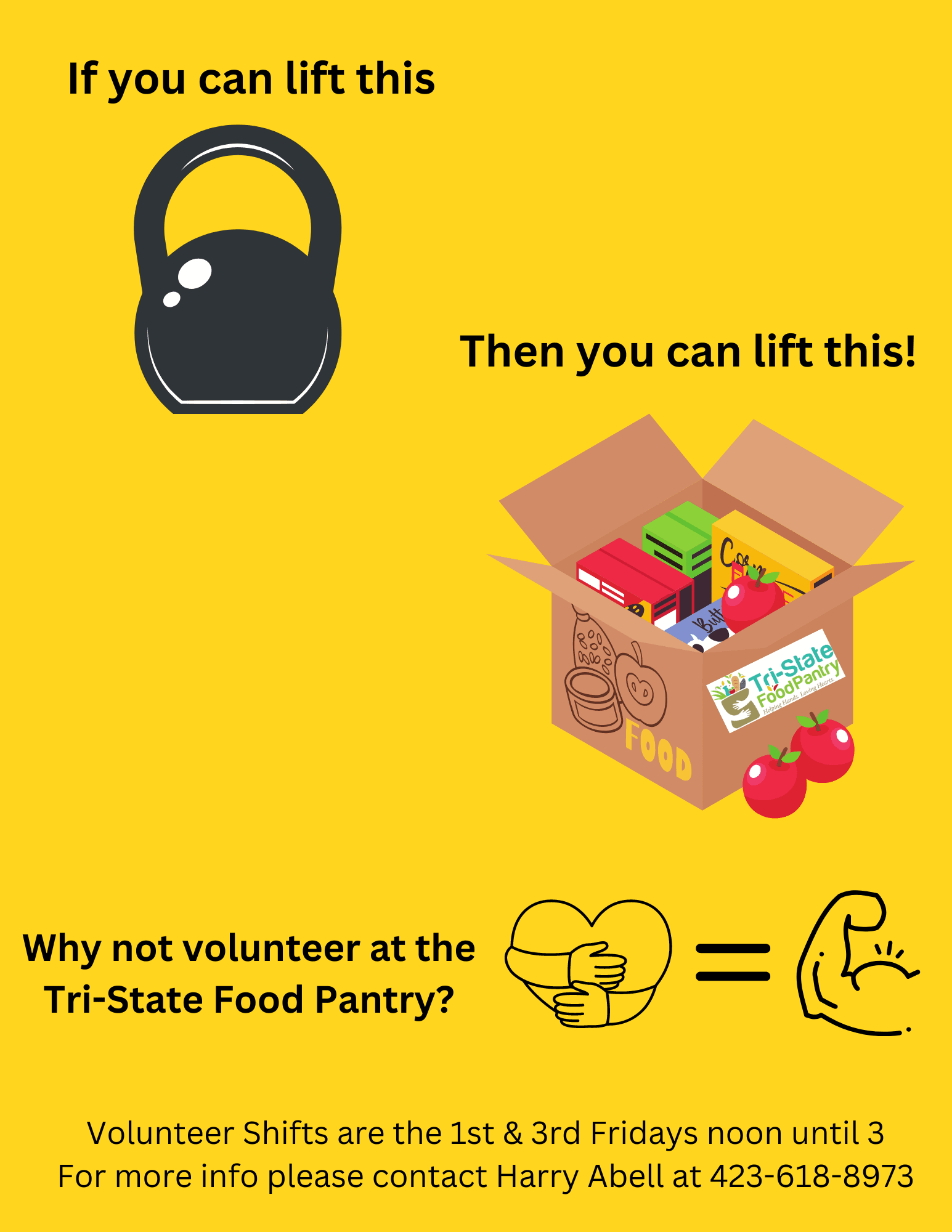 why not volunteer at the food pantry flyer